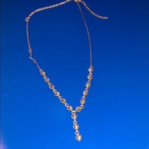 Sterling silver heart necklace .